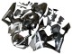 Billige Honda CBR600RR Motorrad Verkleidung 2013-2023 - Silber Glanzendes Schwarz
