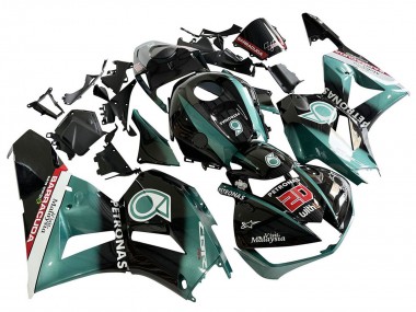 Billige Honda CBR600RR Motorrad Verkleidung 2013-2023 - Blau Grun Blau Glanzendes Schwarz Petronas 20