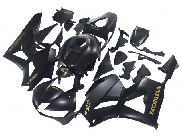 Billige Honda CBR600RR Motorrad Verkleidung 2013-2023 - Matt Schwarz Gold Aufkleber