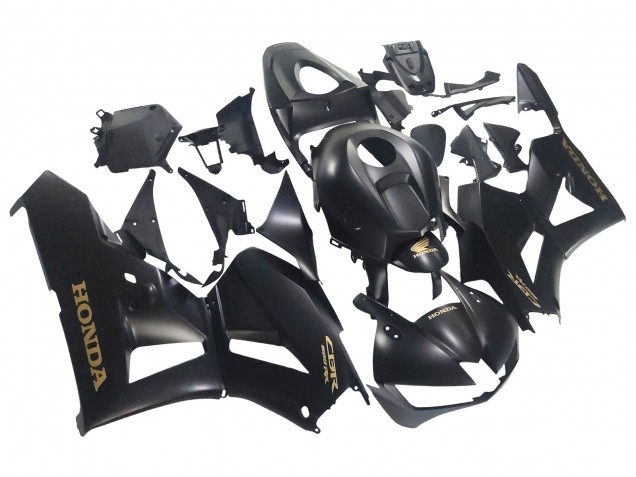 Billige Honda CBR600RR Motorrad Verkleidung 2013-2023 - Matt Schwarz Gold Aufkleber