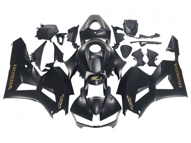 Billige Honda CBR600RR Motorrad Verkleidung 2013-2023 - Matt Schwarz Gold Aufkleber
