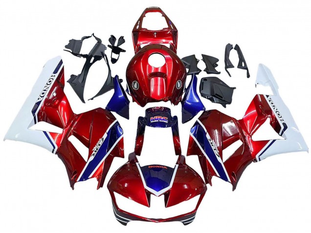 Billige Honda CBR600RR Motorrad Verkleidung 2013-2023 - Weiss Rot Blau HRC