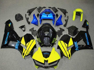 Billige Honda CBR600RR Motorrad Verkleidung 2013-2023 - Blau Gelb Glanzendes Schwarz