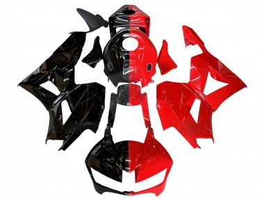 Billige Honda CBR600RR Motorrad Verkleidung 2013-2023 - Glanzendes Schwarz Rot Geteiltes