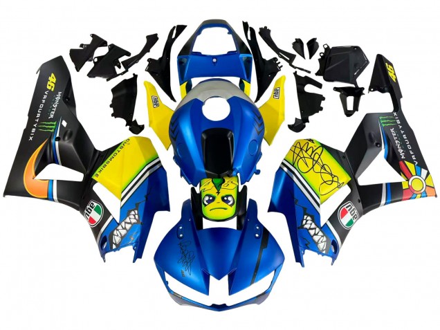 Billige Honda CBR600RR Motorrad Verkleidung 2013-2023 - Blau Gelb Matt Schwarz Grun Monster Hai