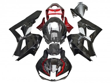 Billige Honda CBR600RR Motorrad Verkleidung 2013-2023 - Glanzendes Schwarz Rot