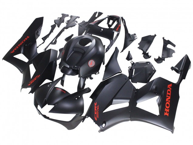 Billige Honda CBR600RR Motorrad Verkleidung 2013-2023 - Matt Schwarz Rot Aufkleber