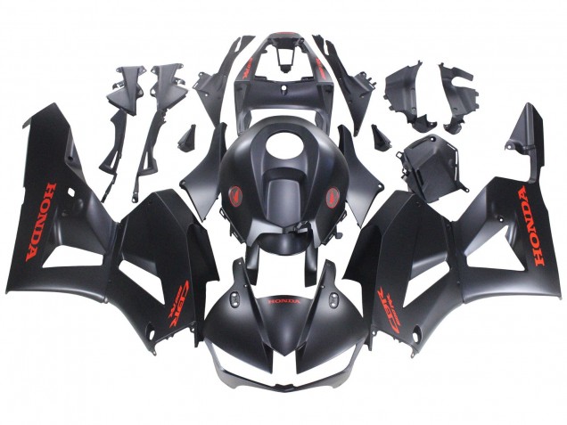 Billige Honda CBR600RR Motorrad Verkleidung 2013-2023 - Matt Schwarz Rot Aufkleber
