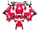 Billige Honda CBR600RR Motorrad Verkleidung 2013-2023 - Rot Weiss Schwarz