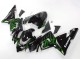 Billige Kawasaki ZX10R Motorrad Verkleidung 2004-2005 - Schwarz mit Gruner Flamme Ninja