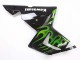 Billige Kawasaki ZX10R Motorrad Verkleidung 2004-2005 - Schwarz mit Gruner Flamme Ninja