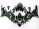 Billige Kawasaki ZX10R Motorrad Verkleidung 2004-2005 - Schwarz mit Gruner Flamme Ninja