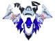 Billige Kawasaki ZX10R Motorrad Verkleidung 2004-2005 - Glanzendes Blau Weiss Fiat Motul