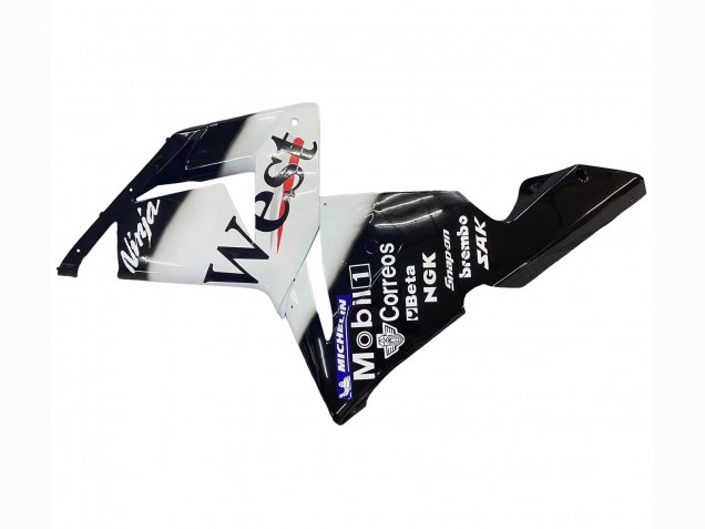 Billige Kawasaki ZX10R Motorrad Verkleidung 2004-2005 - Weiss Schwarz West Ninja