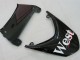Billige Kawasaki ZX10R Motorrad Verkleidung 2004-2005 - Weiss Schwarz West Ninja