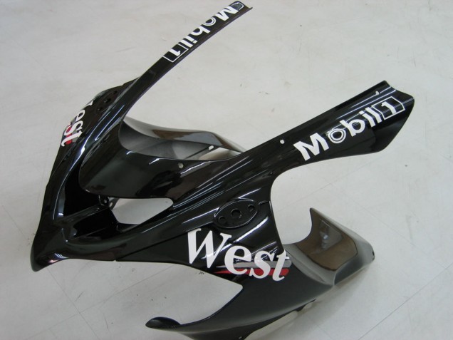 Billige Kawasaki ZX10R Motorrad Verkleidung 2004-2005 - Weiss Schwarz West Ninja