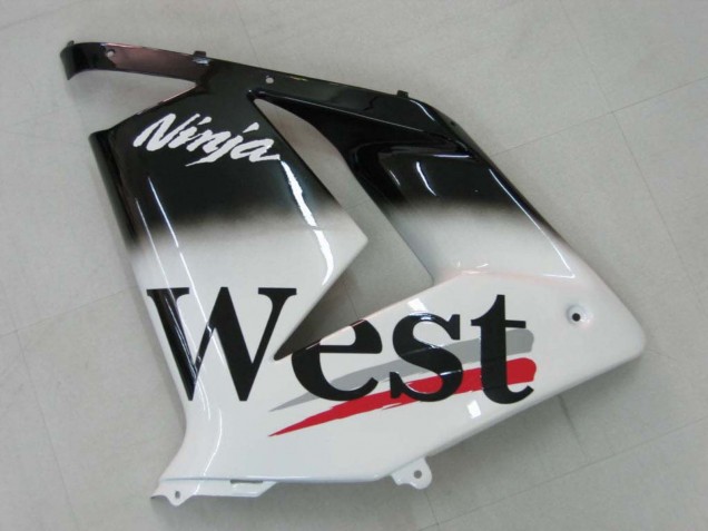 Billige Kawasaki ZX10R Motorrad Verkleidung 2004-2005 - Weiss Schwarz West Ninja
