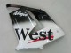 Billige Kawasaki ZX10R Motorrad Verkleidung 2004-2005 - Weiss Schwarz West Ninja