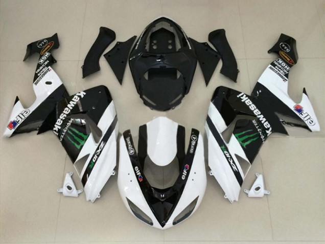 Billige Kawasaki ZX10R Motorrad Verkleidung 2004-2005 - Grun Rot Schwarz