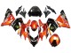 Billige Kawasaki ZX10R Motorrad Verkleidung 2004-2005 - Burnt Orange Schwarz Monster Elf