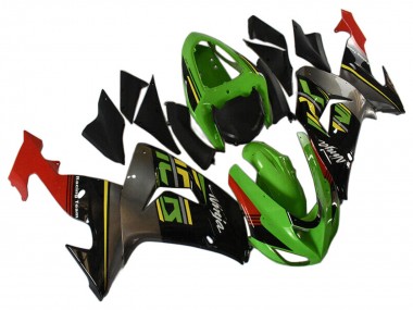 Billige Kawasaki ZX10R Motorrad Verkleidung 2006-2007 - Grun Grau Rot Schwarz Gelb