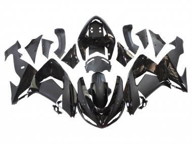 Billige Kawasaki ZX10R Motorrad Verkleidung 2006-2007 - Matt Schwarz Glanzendes Schwarz