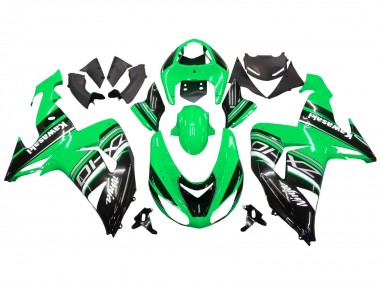Billige Kawasaki ZX10R Motorrad Verkleidung Kit 2006-2007 - Grun Weiss Schwarz