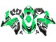 Billige Kawasaki ZX10R Motorrad Verkleidung Kit 2006-2007 - Grun Weiss Schwarz