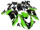 Billige Kawasaki ZX10R Motorrad Verkleidung 2006-2007 - Grun Schwarz Elf Touch4 3M