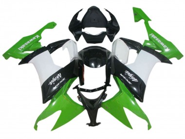 Billige Kawasaki ZX10R Motorrad Verkleidung 2006-2007 - Grun Weiss Schwarz