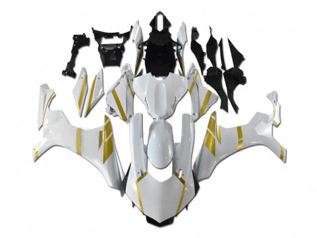 Billige Yamaha YZF R1 Motorrad Verkleidung 2015-2019 - Weiss Gold