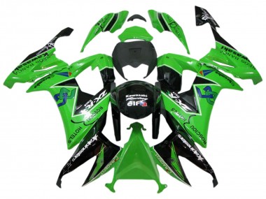 Billige Kawasaki ZX10R Motorrad Verkleidung 2008-2010 - Grun Glanzendes Schwarz Rosciou Hotels