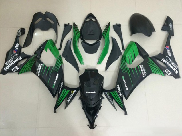 Billige Kawasaki ZX10R Motorrad Verkleidung 2008-2010 - Matt Schwarz Grun