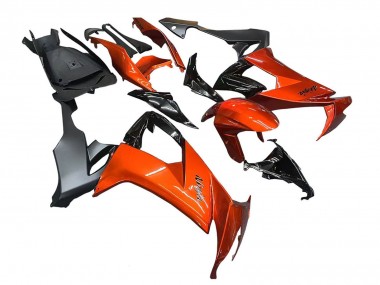 Billige Kawasaki ZX10R Motorrad Verkleidung 2008-2010 - Burnt Orange Schwarz