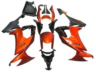 Billige Kawasaki ZX10R Motorrad Verkleidung 2008-2010 - Burnt Orange Schwarz