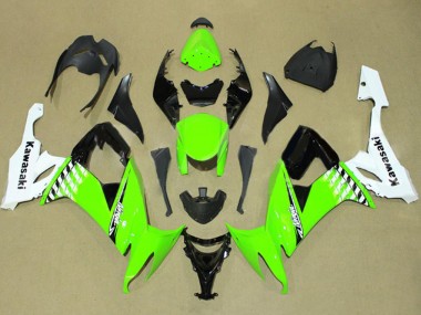 Billige Kawasaki ZX10R Motorrad Verkleidung 2008-2010 - Weiss Grun Schwarz