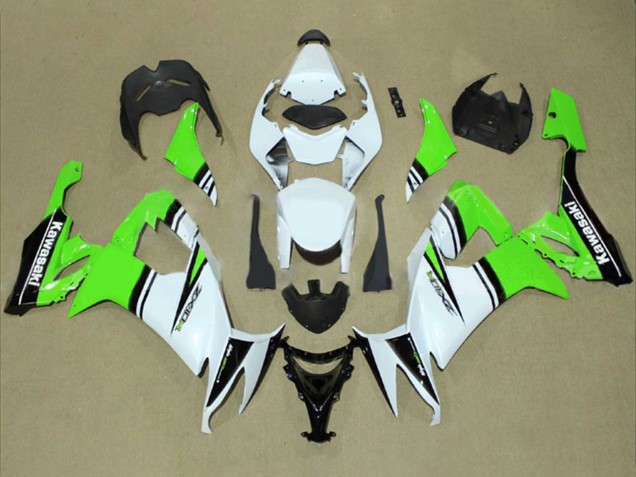 Billige Kawasaki ZX10R Motorrad Verkleidung 2008-2010 - Weiss Grun Schwarz
