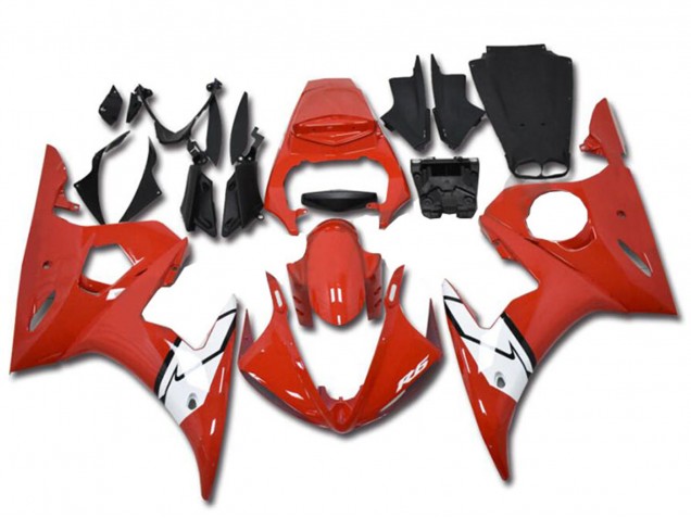 Billige Yamaha YZF R6 Motorrad Verkleidung 2003-2004 - Rot Weiss