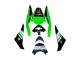 Billige Kawasaki ZX10R Motorrad Verkleidung 2008-2010 - Grun Weiss Rot Schwarz Monster Elf 66