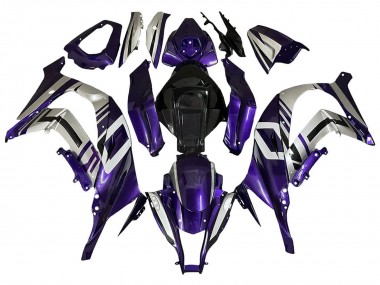Billige Kawasaki ZX10R Motorrad Verkleidung 2008-2010 - Lila Silber Schwarz