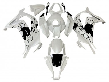 Billige Kawasaki ZX10R Motorrad Verkleidung 2008-2010 - Weiss Schwarz