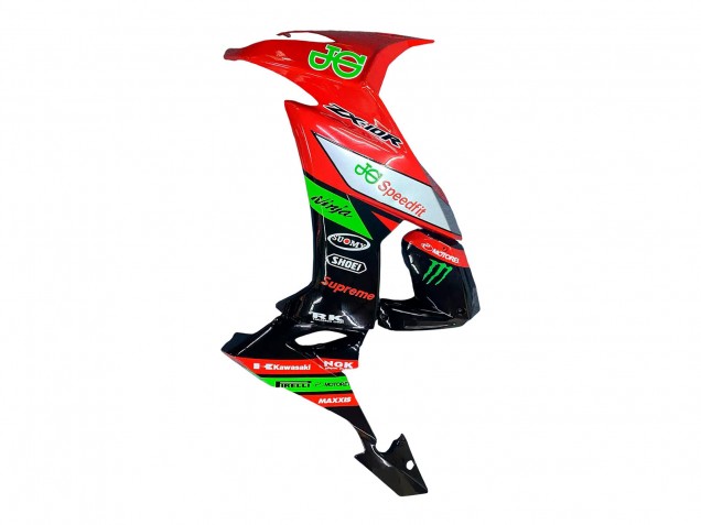 Billige Kawasaki ZX10R Motorrad Verkleidung 2008-2010 - Rot Grun Schwarz