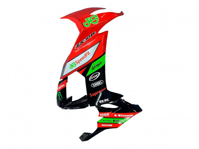 Billige Kawasaki ZX10R Motorrad Verkleidung 2008-2010 - Rot Grun Schwarz