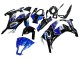 Billige Kawasaki ZX10R Motorrad Verkleidung 2011-2015 - Blau Weiss Glanzendes Schwarz