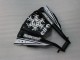 Billige Kawasaki ZX10R Motorrad Verkleidung 2011-2015 - Glanzendes Schwarz Weiss Elf Schnee Aufkleber