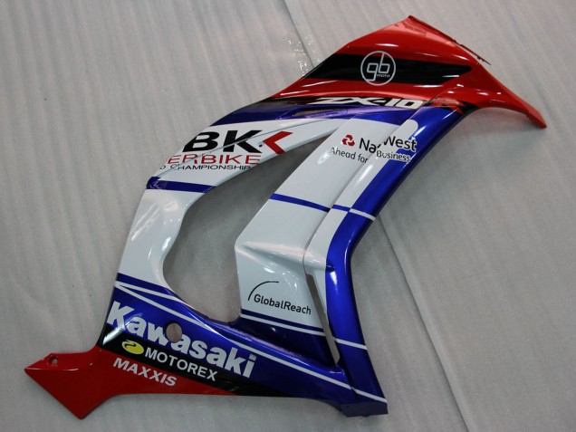 Billige Kawasaki ZX10R Motorrad Verkleidung 2011-2015 - Weiss Blau Rot Schwarz SBK Maxxis