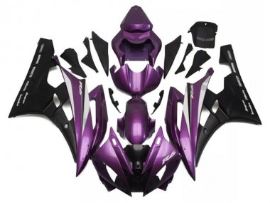 Billige Yamaha YZF R6 Motorrad Verkleidung 2006-2007 - Lila Matt Schwarz Santunder