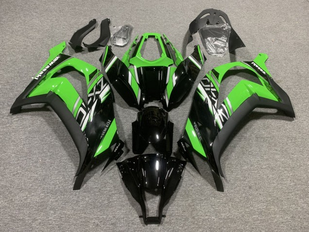 Billige Kawasaki ZX10R Motorrad Verkleidung 2011-2015 - Grun Glanzendes Schwarz Matt Schwarz