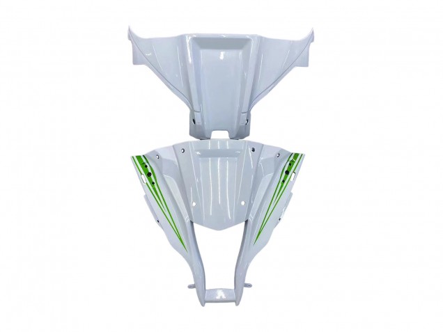 Billige Kawasaki ZX10R Motorrad Verkleidung 2011-2015 - Weiss Grun Streifen Schwarz Ninja
