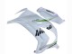 Billige Kawasaki ZX10R Motorrad Verkleidung 2011-2015 - Weiss Grun Streifen Schwarz Ninja